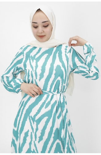 Green Hijab Dress 3032-03