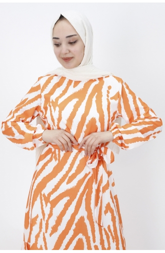 فستان برتقالي 3032-04