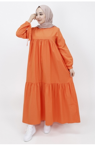 Orange İslamitische Jurk 70043-02