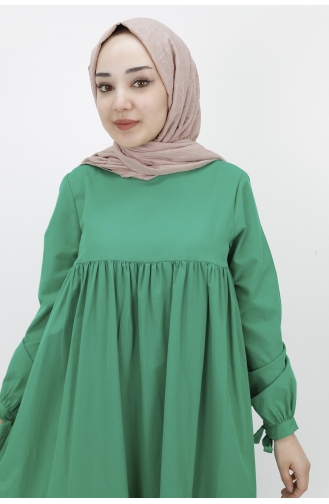 Grün Hijab Kleider 70043-03