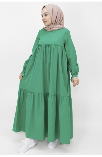 Grün Hijab Kleider 70043-03