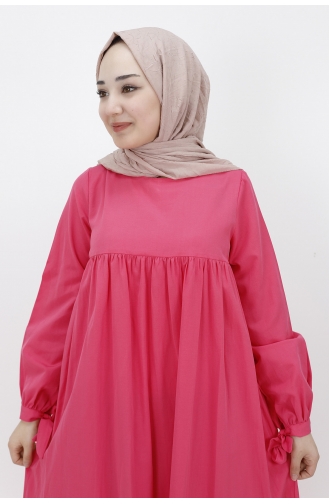 Fuchsia Hijab Kleider 70043-04