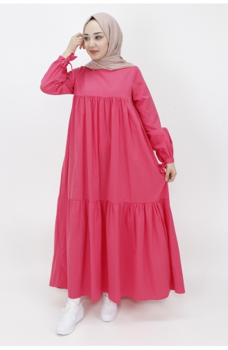 Fuchsia Hijab Kleider 70043-04