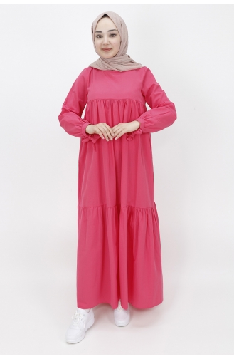 Fuchsia Hijab Kleider 70043-04