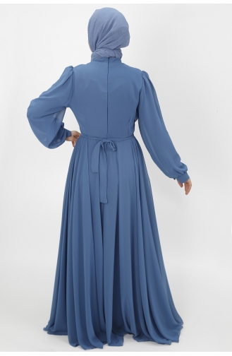 Indigo Hijab Evening Dress 10002-04