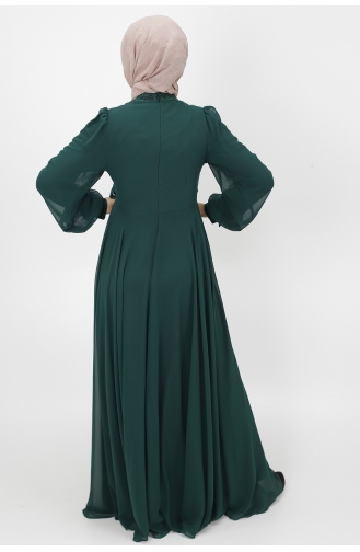 Smaragdgrün Hijab-Abendkleider 10004-01
