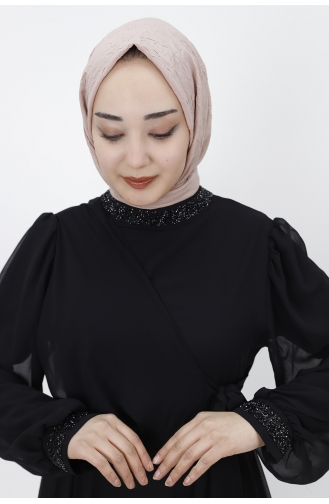 Schwarz Hijab-Abendkleider 10004-02