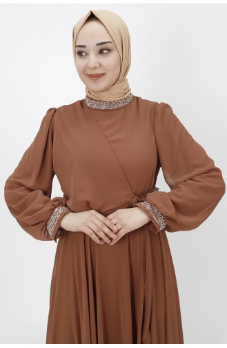 Tabak Hijab-Abendkleider 10004-04