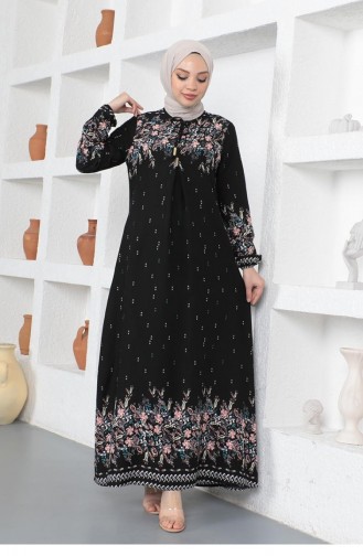 Black Hijab Dress 0285SGS.SYH