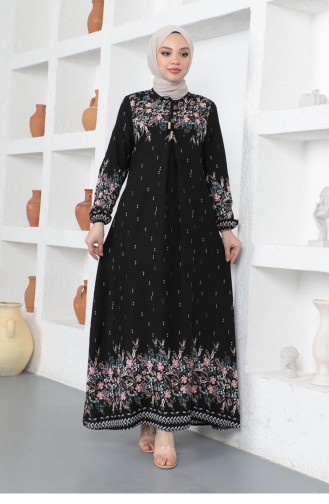 Black Hijab Dress 0285SGS.SYH