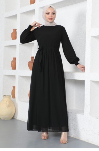 Schwarz Hijab-Abendkleider 14141