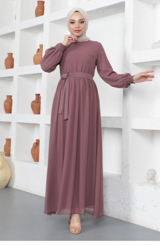 Dusty Rose Hijab Evening Dress 14144