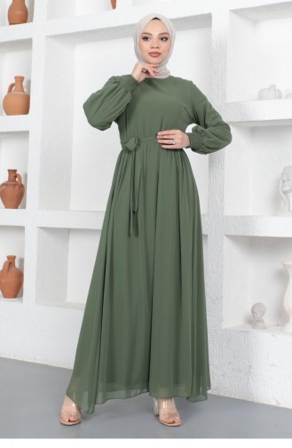 Khaki Hijab-Abendkleider 14145