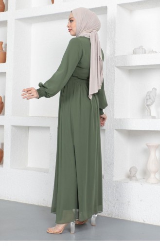 Khaki Hijab-Abendkleider 14145