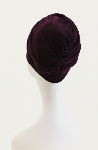 Bonnet Prêt Noeud 0027-22 Aubergine Violette 0027-22