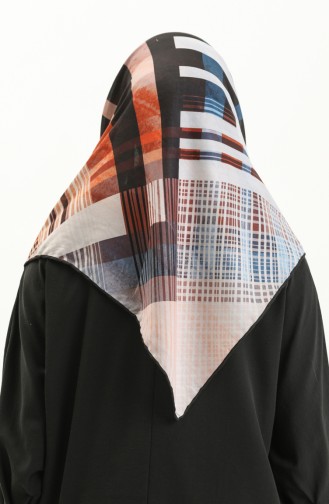 Minelli Soft Eşarp 111270-02 Siyah Kiremit