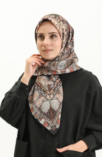 Minelli Soft Eşarp 11212-06 Lacivert Kiremit