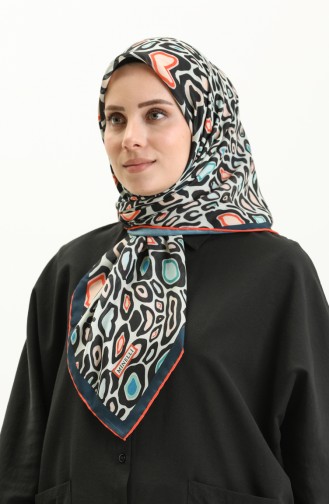 Minelli Soft Eşarp 2026-05 Lacivert Oranj