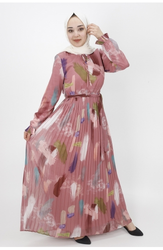 Powder Hijab Dress 3056-01
