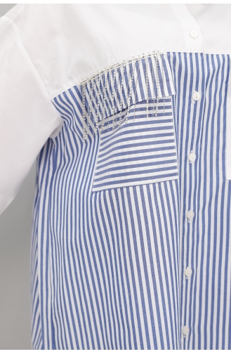 Blue Overhemdblouse 23151-02