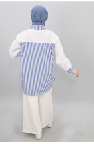 Blue Overhemdblouse 23151-02