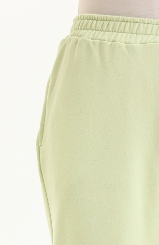 Slit Loose-fit Sweatpants 110011-04 Pistachio Green 110011-04