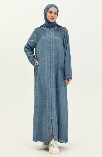 Seidenstoff Abaya 7575-01 Eisblau 7575-01