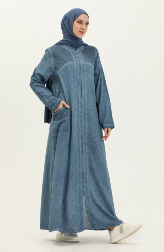 Seidenstoff Abaya 7575-01 Eisblau 7575-01