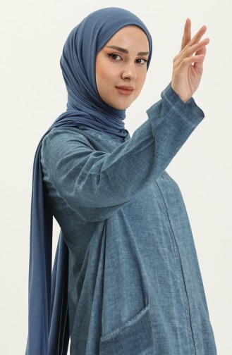 Seidenstoff Abaya 7575-01 Eisblau 7575-01