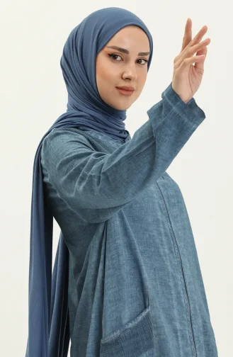 Seidenstoff Abaya 7575-01 Eisblau 7575-01