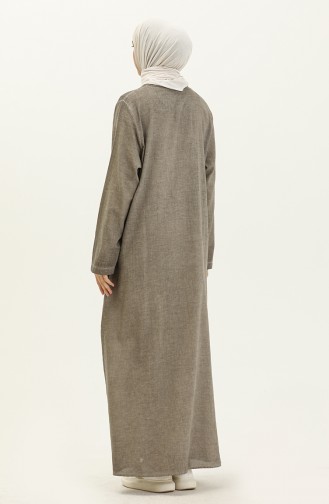 Şile Fabric Authentic Abaya 7575-02 Beige 7575-02