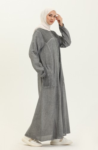 Gray Abaya 7575-03