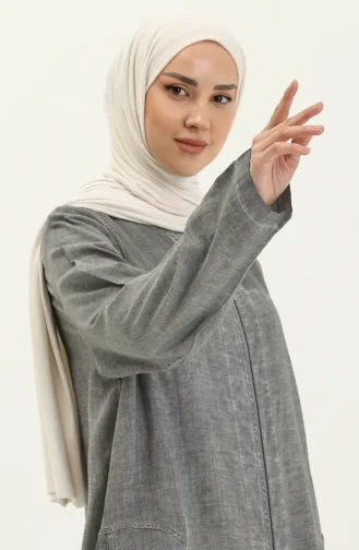 Seidenstoff Abaya  7575-03 Grau 7575-03
