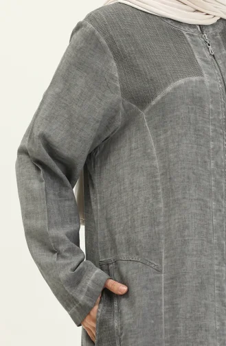 Seidenstoff Abaya  7575-03 Grau 7575-03