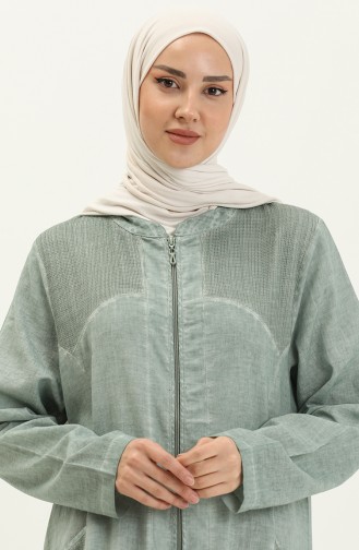 Light Sea Green Abaya 7575-06