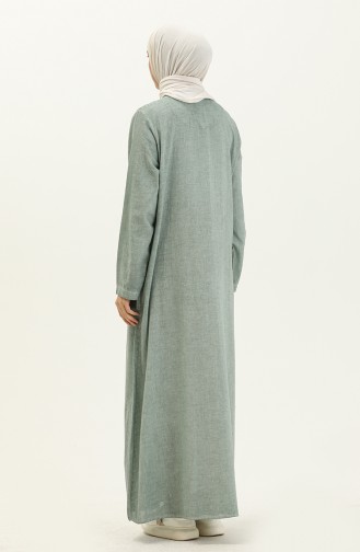 Light Sea Green Abaya 7575-06