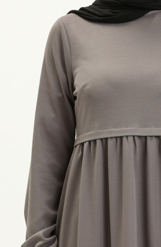 Kleid mit gefältelte Taille 1080-03 Grau 1080-03