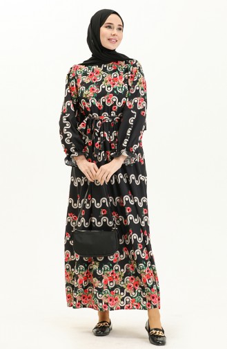 Robe Imprimée Numérique 24Y8888-01 Noir 24Y8888-01