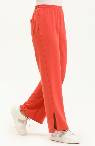 Slit Loose-Fit Sweatpants  110011-03 Brick Red 110011-03
