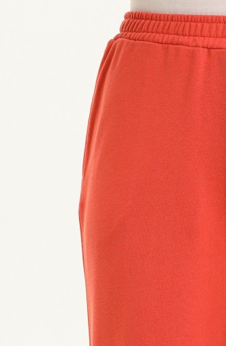 Slit Loose-Fit Sweatpants  110011-03 Brick Red 110011-03