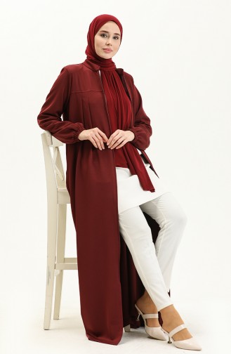 Oyya Abaya Avec Robe 248477-03 Rouge Claret 248477-03