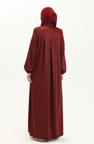 Oyya Yoke Abaya 248477-03 Claret Red 248477-03