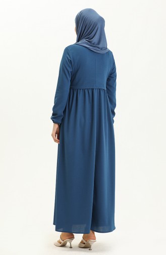 Robe Taille Plissée 1080-04 Indigo 1080-04