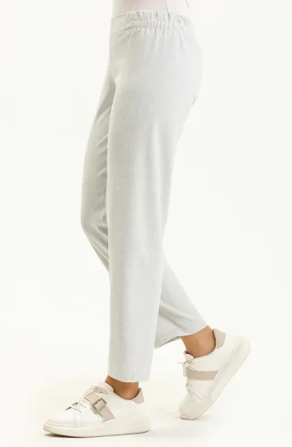 Pantalon à Taille Élastique 2034-30 Gris Clair 2034-30