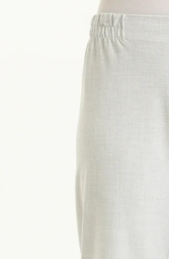 Pantalon à Taille Élastique 2034-30 Gris Clair 2034-30