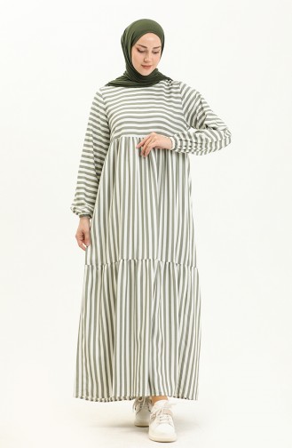 Streifenkleid 24Y8870B-01 Khaki 24Y8870B-01