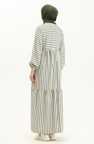 Streifenkleid 24Y8870B-01 Khaki 24Y8870B-01