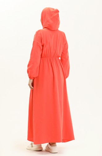 Robe à Capuche en Mousseline 24Y8895-07 Orange 24Y8895-07