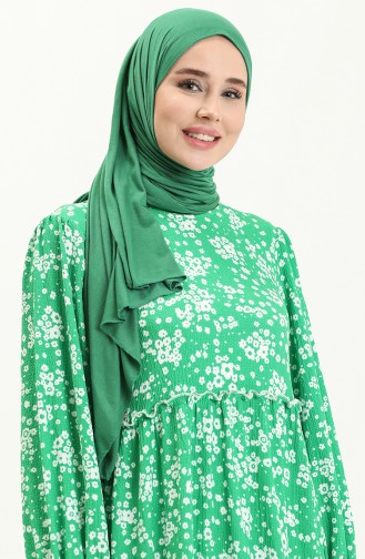 Crepe Floral Dress 24Y8909-01 Green 24Y8909-01