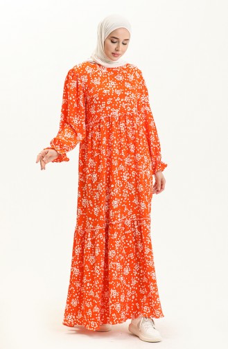 Orange İslamitische Jurk 24Y8909-03